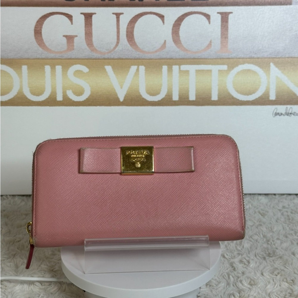 Prada Saffiano Fiocco Bow Wallet